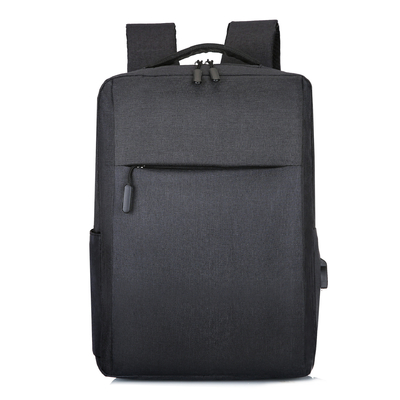 Tas Ransel Laptop Bisnis Fashion Pengisian Kustom Pria USB Perjalanan Tas Ransel Laptop Tahan Air