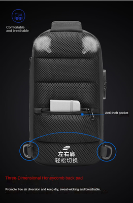 Tas Selempang Selempang Anti Pencurian Tas Selempang Bahu Selempang USB Tas Dada Pria