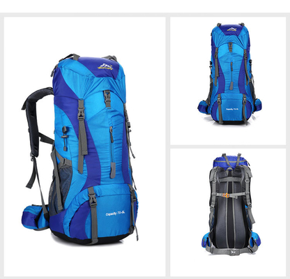 Ransel Mountain Waterproof Trekking Backpack Polyester 70 Liter Ransel ISO