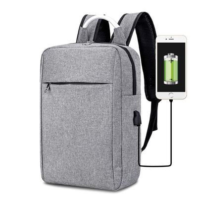 Logo kustom fashion tas bisnis tahan air ransel laptop dengan tas sekolah pengisian usb
