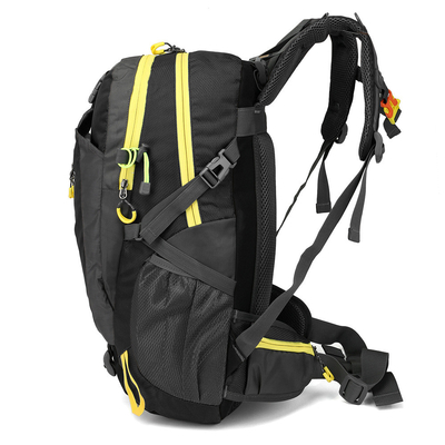 Ransel Hiking Tahan Air Hitam 30-40L Berkemah Ransel Siklus Tahan Air