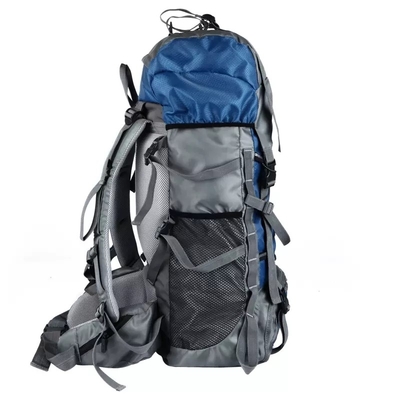 Ransel Berkemah Tahan Air Biru 60L Ransel Pendakian Gunung BSCI