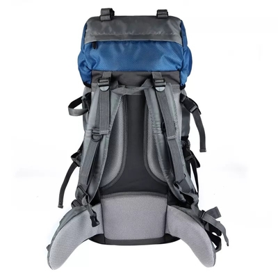 Ransel Berkemah Tahan Air Biru 60L Ransel Pendakian Gunung BSCI