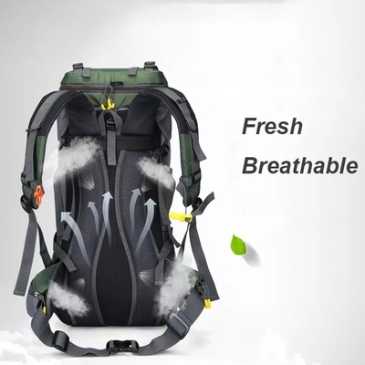 Ransel Hiking Tahan Air Ringan 60L Ransel Tahan Hujan 70cm