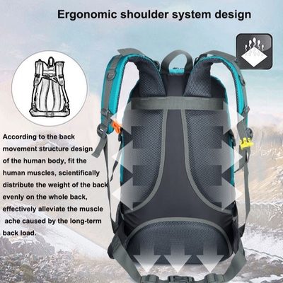 Ransel Hiking Tahan Air BSCI 60L Hiking Mountaineering Backpack