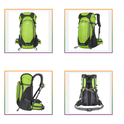 Ransel Hiking Tahan Air 64cm Hijau Ransel Perjalanan Ringan Wanita 40L