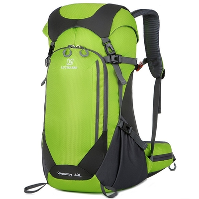 Ransel Hiking Tahan Air 64cm Hijau Ransel Perjalanan Ringan Wanita 40L