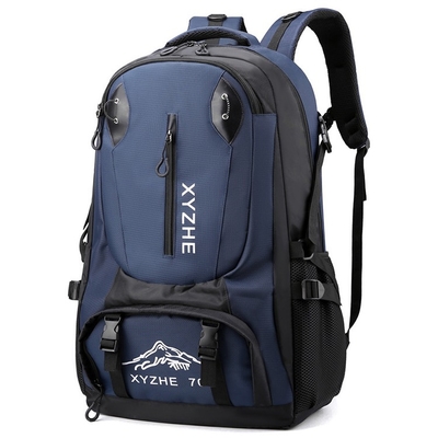 1.3 Inch 70L Camping Backpack Pria Wanita Tas Ransel Tahan Air Logo Kustom