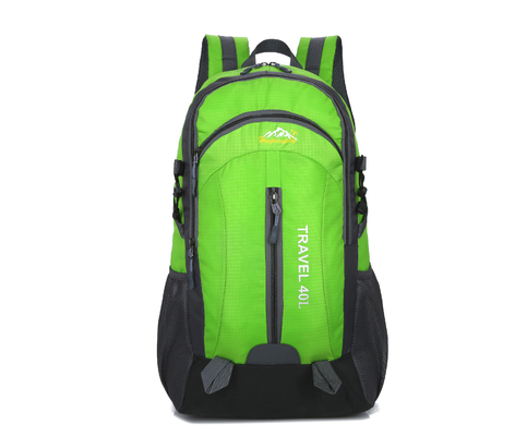 Ransel Tahan Air Orange 40L Ransel Perjalanan Berkemah 55cm Dengan Lubang Pengisian USB