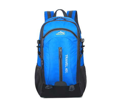 Ransel Tahan Air Orange 40L Ransel Perjalanan Berkemah 55cm Dengan Lubang Pengisian USB