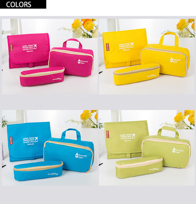 Perlengkapan Mandi Perjalanan Lipat Tas Kosmetik Penyimpanan Tas Makeup Organizer Polyester