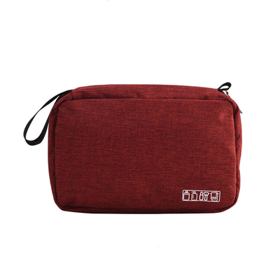 Tas Makeup Travel Gantung Merah Perlengkapan Mandi Gantung Kosmetik Organizer Portabel