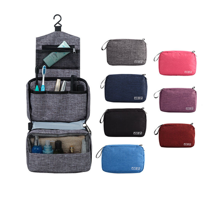 Tas Makeup Travel Gantung Merah Perlengkapan Mandi Gantung Kosmetik Organizer Portabel