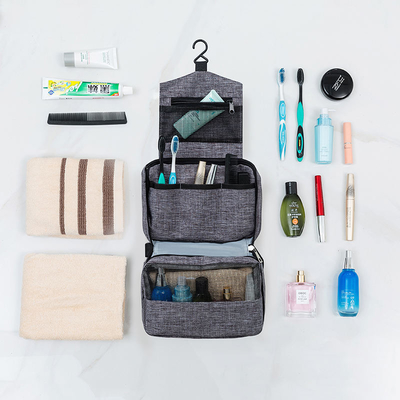 Tas Makeup Travel Gantung Merah Perlengkapan Mandi Gantung Kosmetik Organizer Portabel