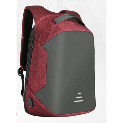 Ransel Laptop Bisnis Burgundy Ransel Tahan Air BSCI Dengan USB