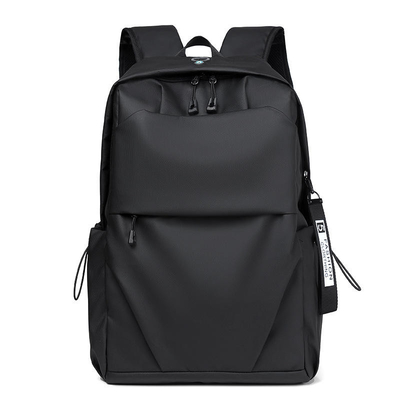 Ransel Laptop Perjalanan Tahan Air Abu-abu Ransel Anti Pencurian Dengan Port Pengisian Usb