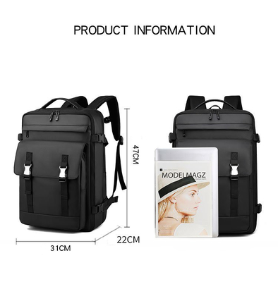 31x22x47cm Ransel Bisnis Perjalanan Ransel Sekolah Tahan Air ISO Port Pengisi Daya USB