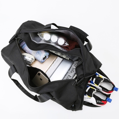 Travel Custom Gym Bag Mens Duffle Bag Dengan Kompartemen Sepatu Luar Ruangan