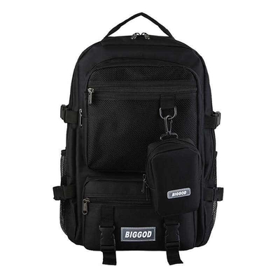 Tas Punggung Bisnis BSCI Merah Kasual Ransel Perjalanan Oxford Kapasitas Besar