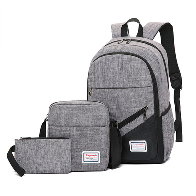 Tas Ransel Komputer BSCI Abu-abu Set Tas Ransel 3pc Pelajar Bisnis