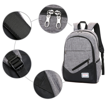 Tas Ransel Komputer BSCI Abu-abu Set Tas Ransel 3pc Pelajar Bisnis