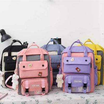 Kanvas Siswa 4 In 1 Ransel Set Tas Sekolah Set Untuk Anak Perempuan Anak Laki-laki
