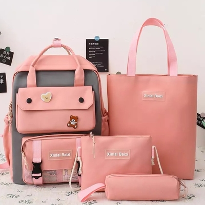 Kanvas Siswa 4 In 1 Ransel Set Tas Sekolah Set Untuk Anak Perempuan Anak Laki-laki