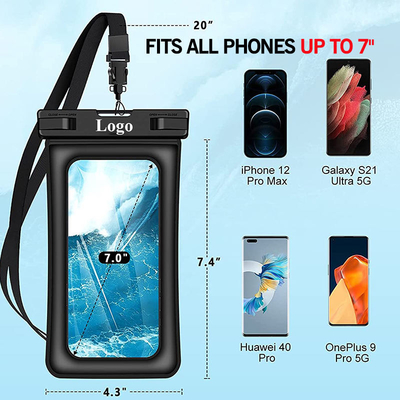 Warna-warni Kantong Ponsel Tahan Air Tas Casing Ponsel Tahan Air TPU PVC Universal