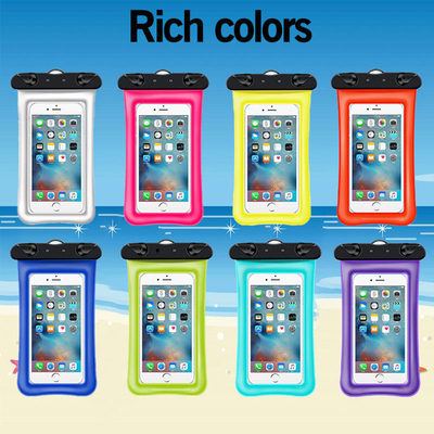 Warna-warni Kantong Ponsel Tahan Air Tas Casing Ponsel Tahan Air TPU PVC Universal
