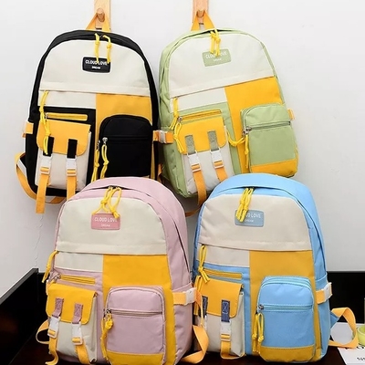 Tas Ransel Sekolah Kanvas Set Ransel Remaja Perjalanan Tahan Air
