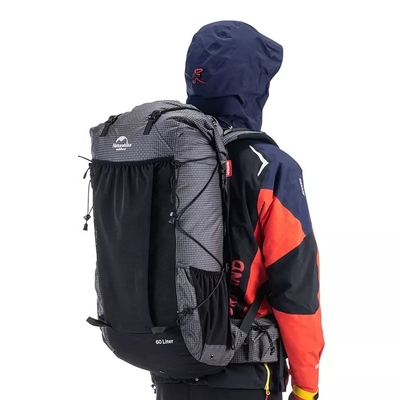 Black ODM Waterproof Hiking Backpack 65 Liter Mountain Climbing Backpack Outdoor