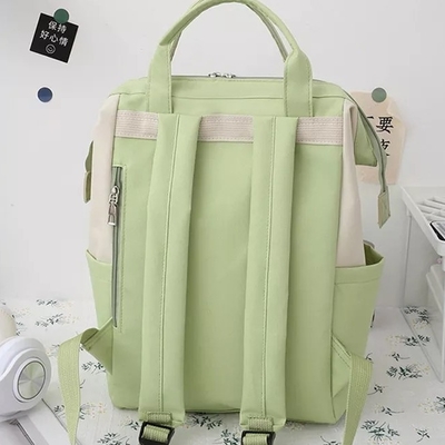 Ransel Hijau Set Laptop Siswa Tas Buku Tahan Lama Gadis