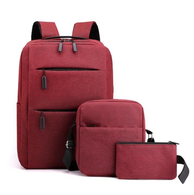 Ransel Pria ODM Polyester Set Ransel Laptop Biru Angkatan Laut Tahan Air