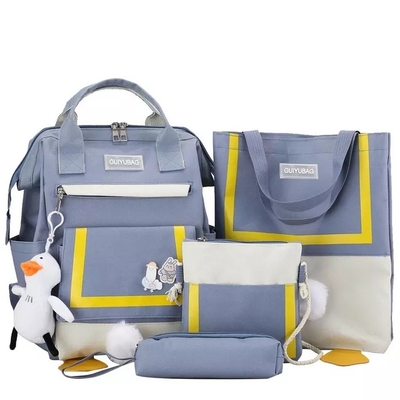 0.65 Inch Tas Ransel Tas Bepergian Luar Ruangan Set Ransel 4 Buah Wanita