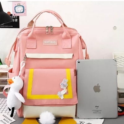 0.65 Inch Tas Ransel Tas Bepergian Luar Ruangan Set Ransel 4 Buah Wanita