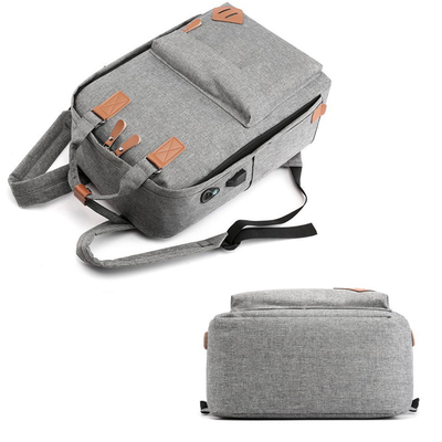 Ransel Bisnis Abu-abu Set 43cm Usb Charging 3 In 1 Backpack ISO