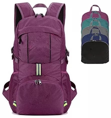 30L Wanita Ransel Hiking Tahan Air 0.1kg Ransel Perjalanan Lipat Ultralight