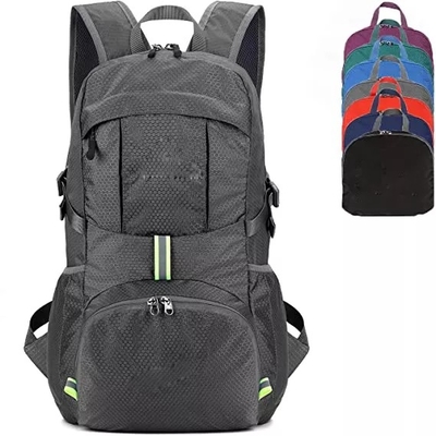 30L Wanita Ransel Hiking Tahan Air 0.1kg Ransel Perjalanan Lipat Ultralight