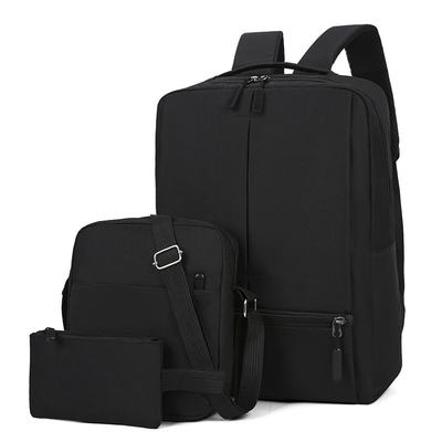 3 pc Tas Ransel Laptop Kerja Pria Set Ransel Perjalanan Cerdas Unisex