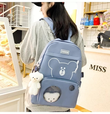 Ransel Perjalanan Gadis Laptop Tas Sekolah Set Ransel Karton Warna-warni 2022 China