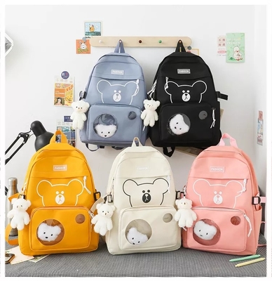 Ransel Perjalanan Gadis Laptop Tas Sekolah Set Ransel Karton Warna-warni 2022 China