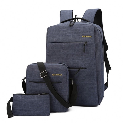 1,47 Inch Usb Charging Backpack Set 3 In 1 Komputer Oxford Waterproof Rucksack