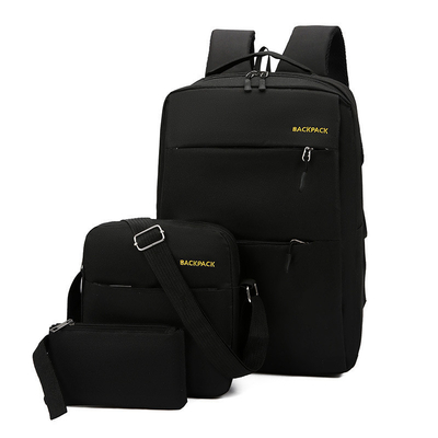 1,47 Inch Usb Charging Backpack Set 3 In 1 Komputer Oxford Waterproof Rucksack