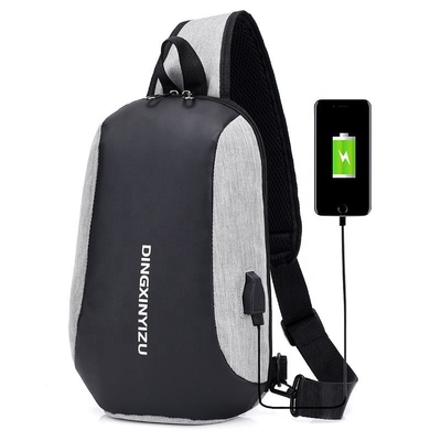 4.2L Black Nylon Sling Bag ODM Sling Chest Crossbody Bag Multifungsi Tahan Air