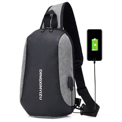 4.2L Black Nylon Sling Bag ODM Sling Chest Crossbody Bag Multifungsi Tahan Air
