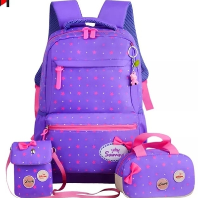 Ransel Sekolah Untuk Anak Perempuan Remaja Tas Buku Set Ransel Laptop Kotak Makan Siang Dengan Tas Pensil
