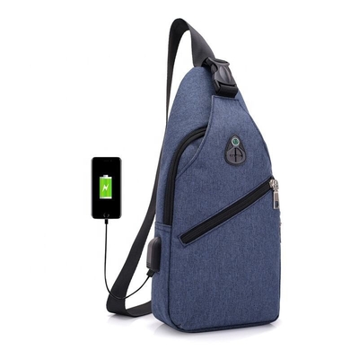 Tas Selempang Selempang Serbaguna Dengan Port Pengisian Usb Kain Oxford Tahan Air