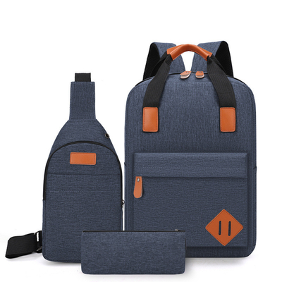 Tahan Air Tiga Dalam Satu Ransel Tas Ransel Komputer Nilon Dengan USB