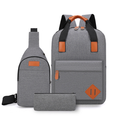 Tahan Air Tiga Dalam Satu Ransel Tas Ransel Komputer Nilon Dengan USB