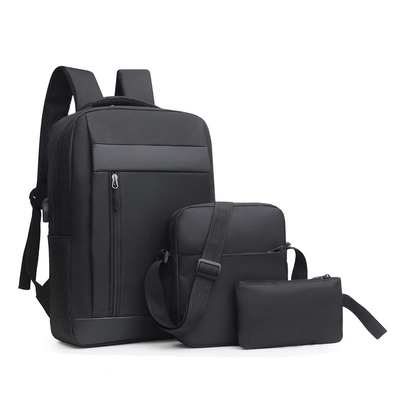 Ransel Unisex ODM Hitam Set Bisnis 3 In 1 Ransel Laptop Set Sekolah
